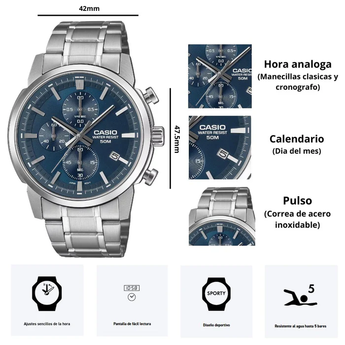 CASIO MTP-E510D-2A2VDF - Зображення 7