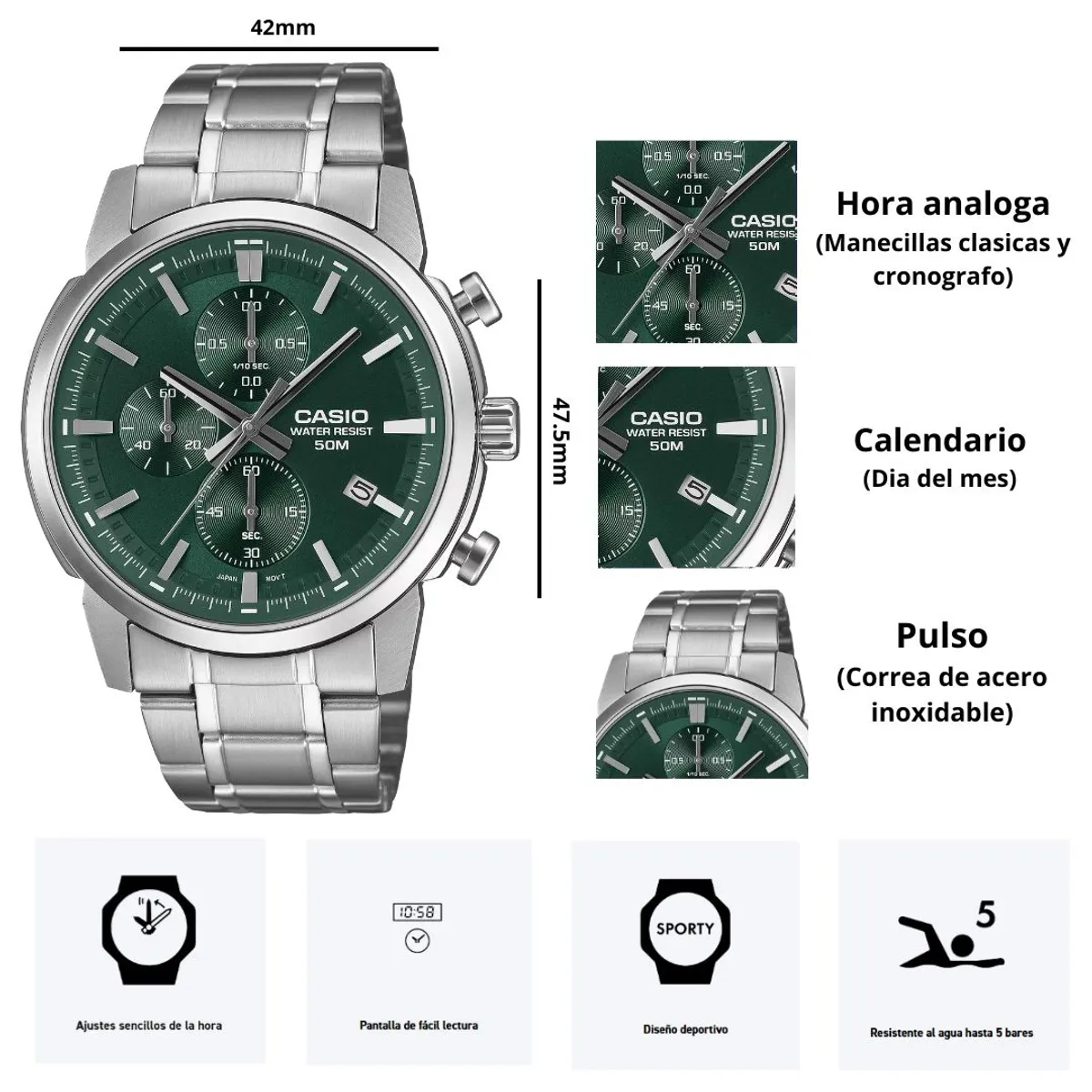 CASIO MTP-E510D-3AVDF - Зображення 7