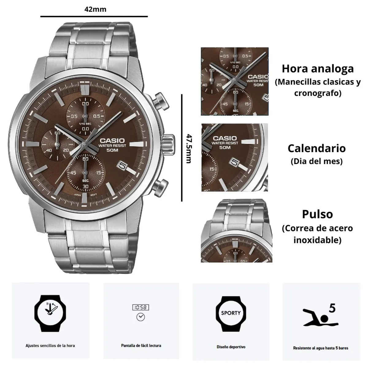 CASIO MTP-E510D-5AVDF - Зображення 7